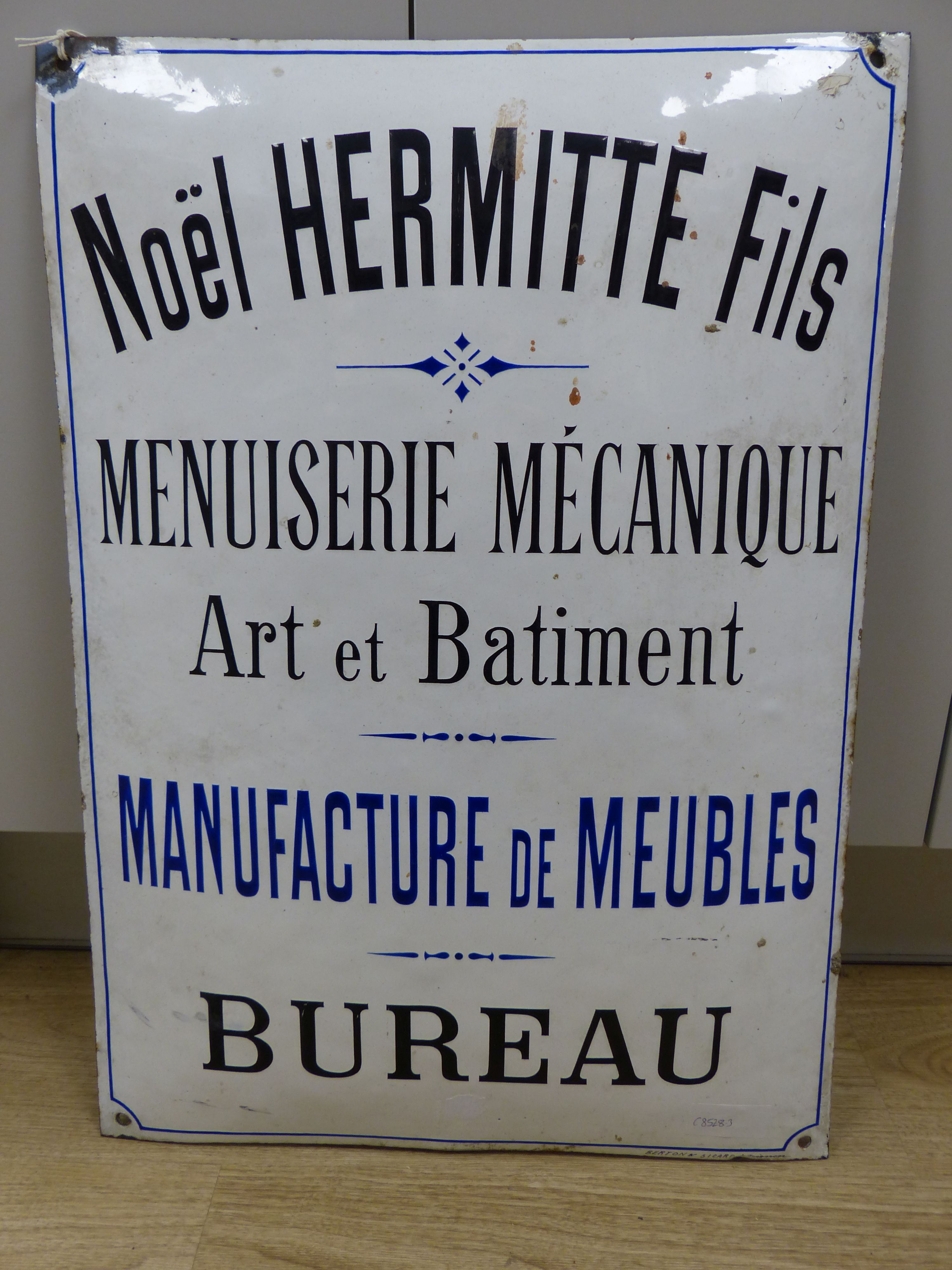 A French enamel sign